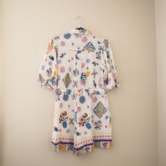 Label of Love Portafino Playsuit Short Sleeve Floral Romper sz L - Picture 11 of 13